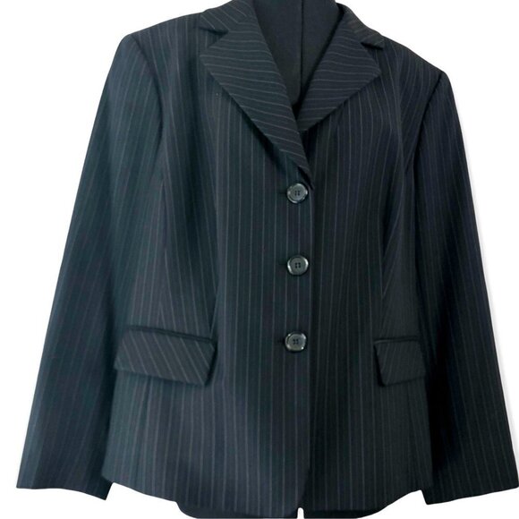 Alex Marie Casey Suit Jacket Navy Stripe 18W - Picture 1 of 13